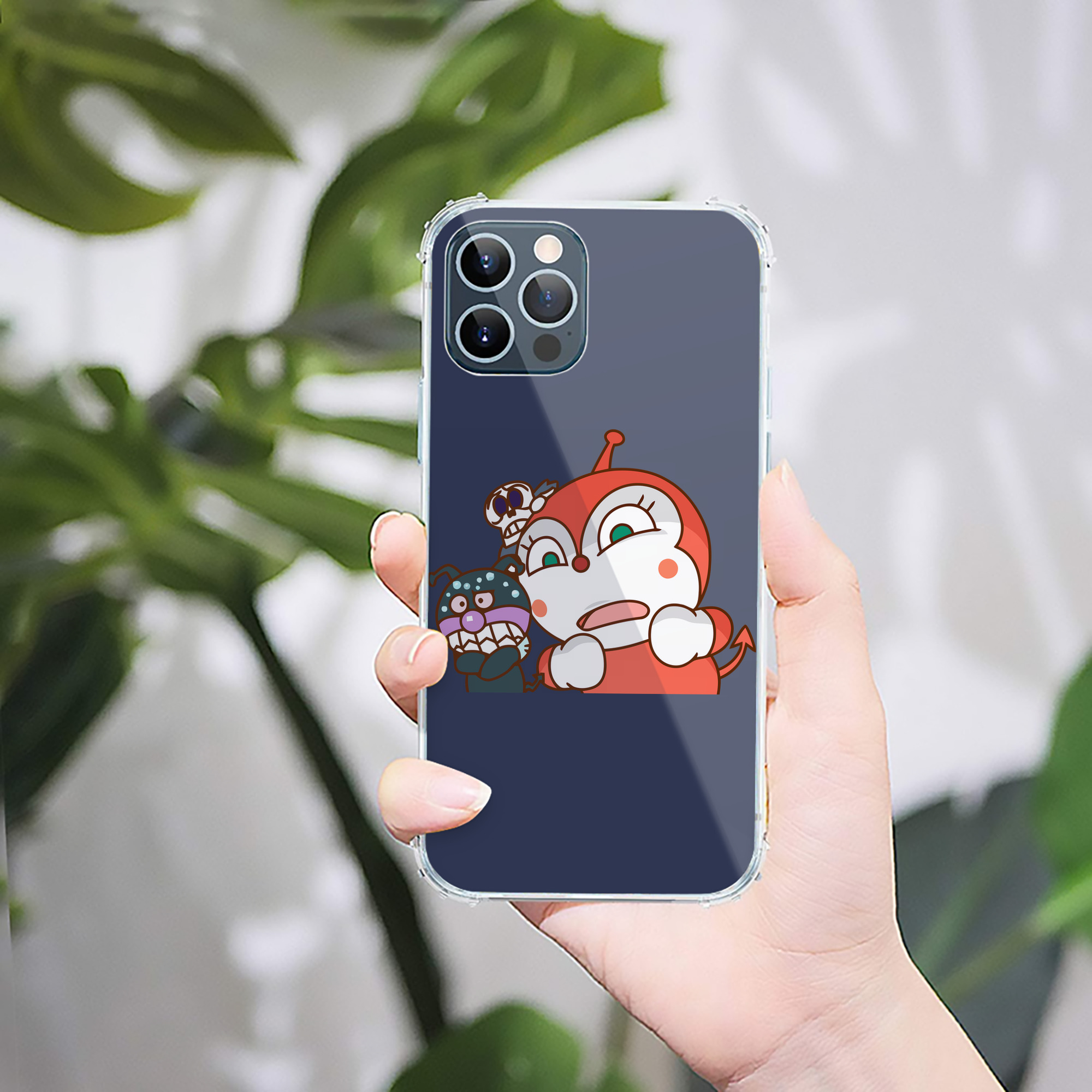 （画像用） アンパンマン Anpanman 【iPhone 12シリーズ対応】透明スマホケース（クリアソフトケース）